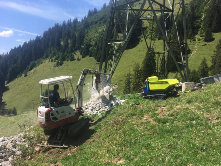 Sockel F R Hochspannungsmasten Abspitzen F R Stahlersatz Kari Germann