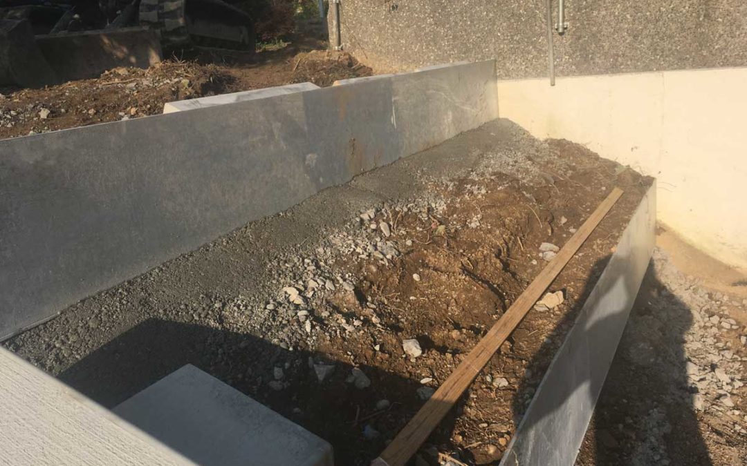 Randabschluss für Garten montiert